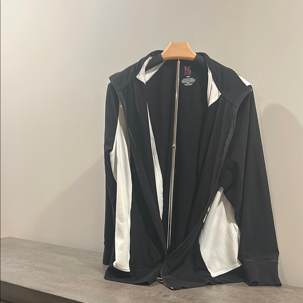 Active USA Black and White Windbreaker with Contrast Panels